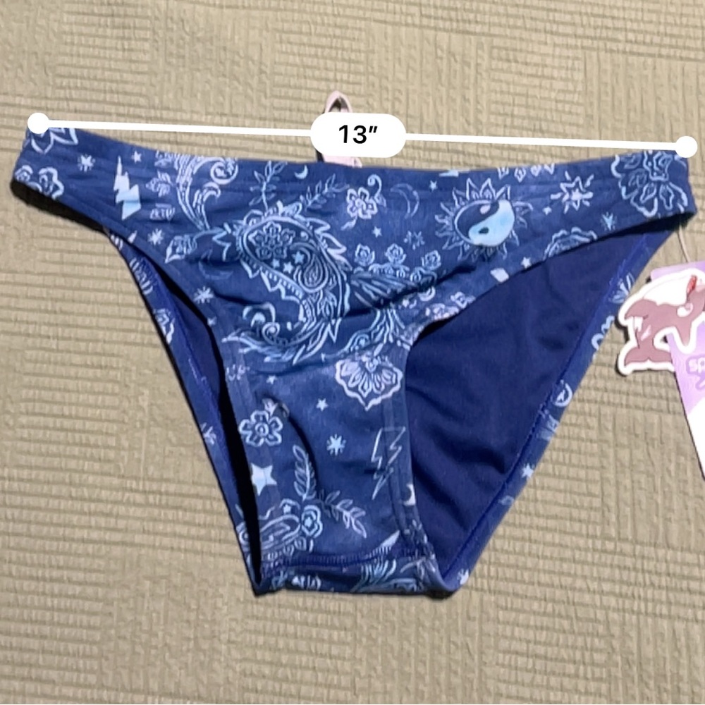Speedo Printed Classic Bikini Bottom Booms & Bolts Blue Size Small NWT - Picture 10 of 10